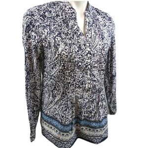 Coldwater Creek Paisley Print Popover Tunic Sz S 8